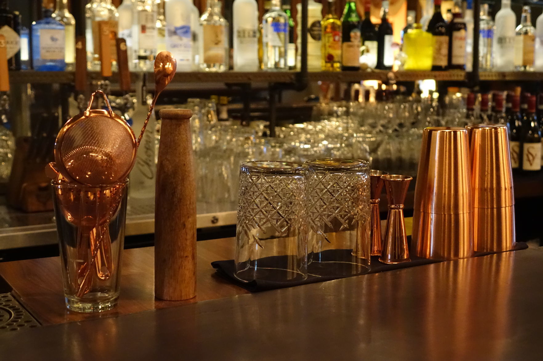 At the bar